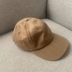 Sunspel Light Brown Casual Cap